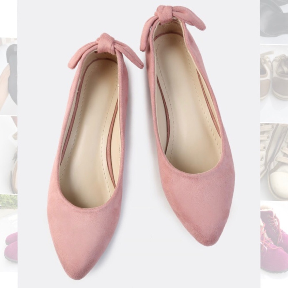 Pink flats with bows